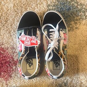 Vans Kids Floral Black Sneakers
